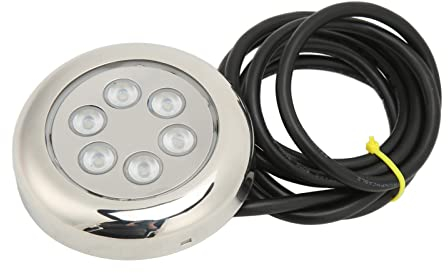 Fockety LED-Unterwasser-Boot-Lichter, 3.5in IP68 wasserdicht LED-Unterwasser-Licht, Oberflächenmontage, 12V-24VDC, Unterwasser-Balkenlicht für Boote Yachten Kreuzfahrtschiffe Segelboot (RGBW)