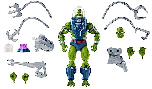 MASTERS OF THE UNIVERSE Masterverse Slush Head Actionfigur - Bewegliche Gelenke, austauschbare Köpfe und Hände, Kampfaxt-Gewehr-Zubehörteil, für Sammler, ab 6 Jahren, HPL14