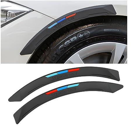 JNNJ 2Pcs Auto Vorne Hinten Ecke Stoßstange Schutz Kollisionsschutz Streifen, Universelles Kollisionsschutz Aufkleber für Karosserie Radstangen Auto-Ecken(Schwarz)