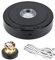 SWTHM Rotatable Round LED Lights Display Base, 11,5 cm Black Display Pedestal, Type C & Battery Charging, 8 Light Modes Round Multicolor Light Base for Clear Crystal Glass Resin Crafts