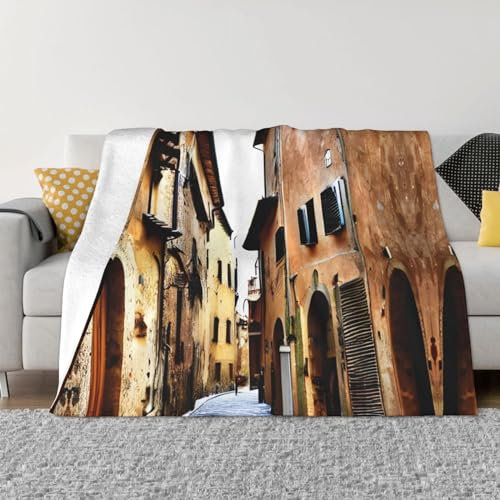 Italienische Tuscanluxury Bettdecke, flauschige weiche Flanelldecke, Mikrofaser (101,6 x 76,2 cm), dick und warm