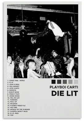 Playboi Carti Poster, Die beleuchtete Album, Poster, Leinwand, Wandkunst, dekoratives Wohnkultur, Gemälde für Wohnzimmer, Schlafzimmer, 30 x 45 cm, ungerahmt, Stil 15