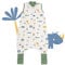 schlummersack Schlafsack mit Füßen Sommer 110 cm 1 Tog dünn Dschungel | Kinder Schlafsack mit Beinen und verlängerten Bündchen für eine Körpergröße 110-120cm Füßen 1 Tog