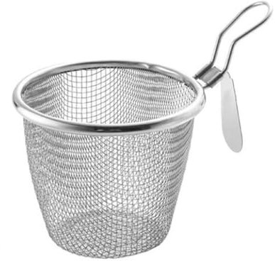 Cestello per pasta a rete, in acciaio inox, per bollire e sbollentare, con inserto per pasta, colino da appendere, utensili da cucina per spaghetti, ramen, pho e verdure