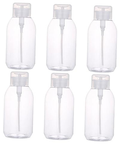 POPETPOP 6pcs Press Bottle Makeup Remover Dispenser Pump for Nail Polish Remover Essence
