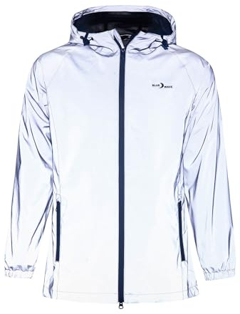 Blue Wave Herren Funktionsjacke Fabian - Outdoor-Jacke Regenjacke Wander- und Fahrradjacke in Silver Reflective Größe L