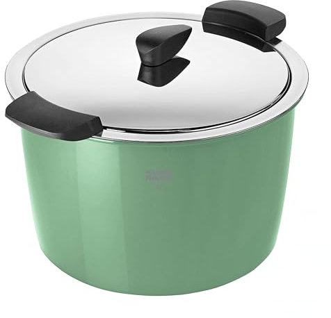 Kuhn Rikon HOTPAN® Servierkochtopf ocean green 5.0 L · Ø 22 cm, Kochtopf mit Thermoschüssel, Thermobehälter zum warmhalten