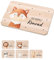 Bärenfreunde - Individuelles Holzbrett mit hochwertigem Spezial-Druck für Kinder - Personalisiertes Frühstücksbrettchen - Niedliche Motiv-Brettchen mit Namen (Fuchs)