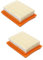 2 filtros de aire, piezas de repuesto para filtro de aire para cortacésped, compatible con Stihl FS120 200 250 300 350 400 450