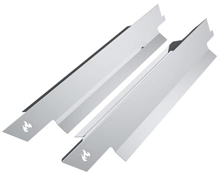 teileplus24 BR19-2-SG Gasgrill Edelstahl Brennerabdeckung kompatibel mit Enders Kansas 2 Pro 3 | Flavorizer Bars | Passgenau | Rostfrei | Brennerschutz