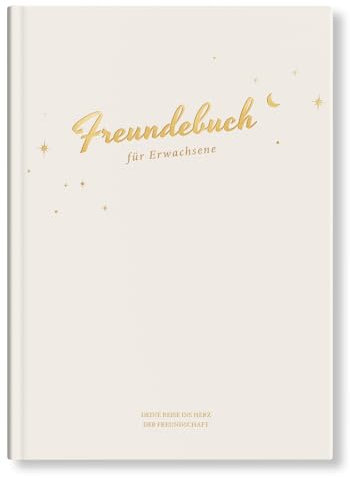 Freundebuch für erwachsene - Gästebuch für Meine Freunde - Freundschaftsbuch mit persönlichen Fragen - Geschenk für einen guten Freund - Erinnerungsalbum für bis zu 44 Freunde zum Ausfüllen(Beige)