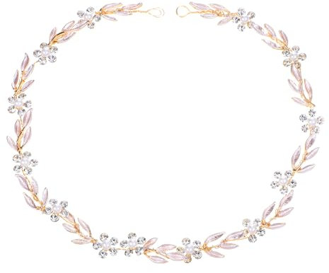 Yuanchu Haarschmuck für Hochzeiten, Braut Haarbänder Hochzeit Gold Damen Vintage Tiara Bräute Accessoires Brautschmuck Haare Haarreif Kopfschmuck Kommunion Mädchen