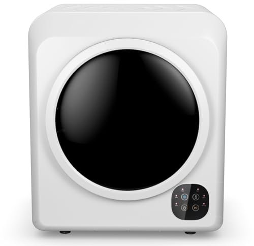 HOMFME 6kg Vented Tumble Dryer, 1700W Freestanding Front Load Clothes Dryers with 3 Heat Settings/Modes, Stainless Steel Tub, Power-off Protection, Compact Dryer Machine for Apartment Dorm RV