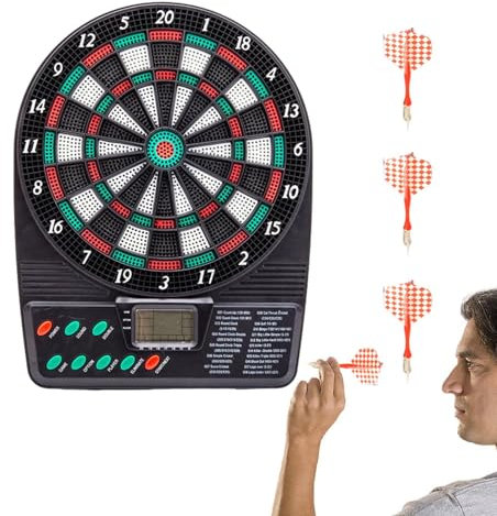 Elektronischer Zähler Dart Tally – batteriebetriebenes Dartboard Display | kabelloses Dartboard mit automatischer Punkteanzeige mit LCD-Display für Bar Enternet Home Familien