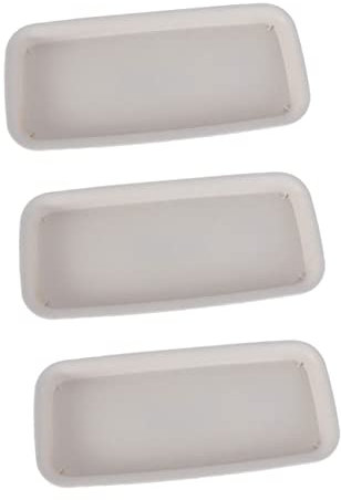 Garneck 3Pezzi Vassoi Rettangolari per Fioriere Sottovasi per Vasi da Trays Antiscivolo e Resistenti all Beige