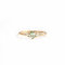 Skcess 9K Gelbgold Ring Damen Grün Peridot, Rund Verlobungsringe Moissanit Größe 58 (18.5)