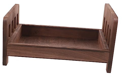 OSOLADY Neuer Retro Holz Fotografie Requisit Für Neugeborene Mini Bett Für Babyfotos Langlebige Und Dekorative Fotorequisite Für Kreative Aufnahmen