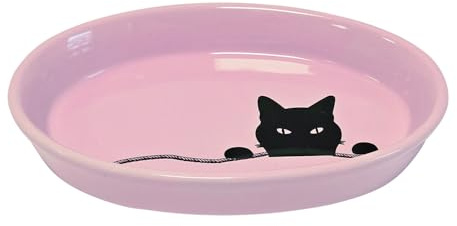 Nobby Katzen Keramik Schale oval Wilson rosa 17 X 11 X 2,5 cm, 120 ml