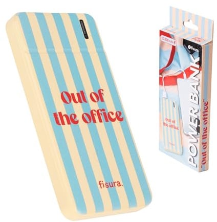 Fisura – Power Bank 10.000 mAh con diseño Original. Batería Externa para iPhone, Android, Tablet, Airpods. Batería portátil Ideal para Viajes y Uso Diario.