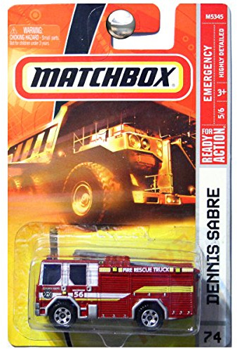 Matchbox 2008 Emergency Series 5 of 6 #74 Red Dennis Sabre Fire Truck