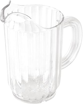 Olympia Kristallon Polycarbonate Pitcher 1.8Ltr 63oz, Glasswasher Safe | Shatter-proof construction ensures commercial durability, while the ergonomic handle provides controlled, drip-free pouring.
