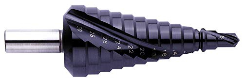 Exact 07023 Stufenbohrer Ø 6-30mm, Spiralnute, HSS, TiAlN, ROTASTOP