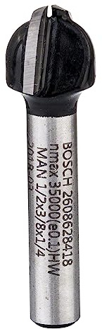 Bosch 1x PRO Hohlkehlfräser, R 1/4, S 1/4 | für Weichholz, Hartholz, Ø 12,7 mm, Professional Zubehör Oberfräsen, Kantenfräse