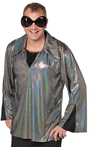 Glitzerhemd - schwarz - Größe: 54