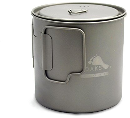 TOAKS Tazza/Vaso da Campeggio Portatile Ultraleggero in Titanio (650ml[POT-650-L])