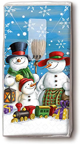 Paper+Design Taschentücher SNOWMAN FAMILY / 10Stück