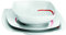 Guzzini Love Set 2 Posti Tavola, Porcellana, Rosso Trasparente, 25.7x25.7x16 cm, 2 unità