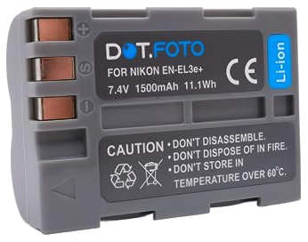 Dot.Foto EN-EL3e Premium 7.4v / 1500mAh Batteria Ricaricabile per Nikon D50, D70, D70s, D80, D90, D100, MB-D100, D200, D300, D300S, D700