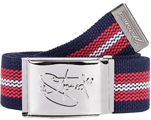 2Stoned Hosengürtel Stoffgürtel Unisex, Gürtelschnalle Chrom Classic, 4 cm breit für Damen und Herren