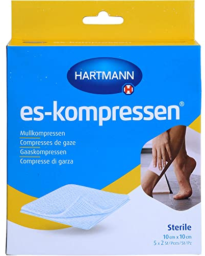 ES-KOMPRESSEN steril 10x10 cm 8fach 5X2 St