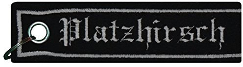 Schlüsselanhänger aus Filz Platzhirsch (schwarz mit weiß)