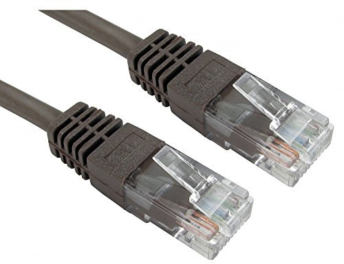 ALIDA SYSTEMS Professionelles Netzwerkkabel, 0,5 m, Premium-Qualität (26 AWG, 100 % Kupferdraht), CAT5e (verstärkt), RJ45, Ethernet, Patch, LAN, Router, Modem, 10/100, Braun