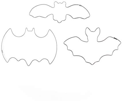 3er Set Fledermaus Edelstahl Ausstecher Ausstechform Keksausstecher Halloween Bat