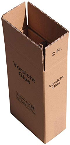 20 x 2er Weinkarton Versandkarton 2-wellig für 2 Flaschen UPS und DHL geprüft
