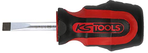 KS Tools 159.1122 ERGOTORQUEplus Destornillador plano corto, 5 mm