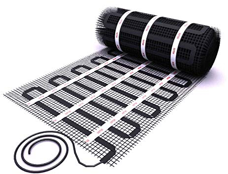 14m² 17/5 Black Dünnbettheizmatte 200Watt/m² | der extra breite und flache 17mm Heizleiter sorgt für höhere Wärmeabgabefläche als herkömmliche Heizmatten mit Rund-Heizleiter