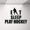 Hockey Essen Schlafen Wandtattoo Schlafzimmer Eishockey Team Vinyl Aufkleber Kinderzimmer 33X39Cm