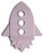 Mushie Beißring für Babys aus BPA-frei Silikon | Fördert Sehsinn & Motorik Baby | Zahnen Nursing Zubehör | Sichere & Hochwertige für Kleinkinder Kinder Jungs & Mädchen | Rakete Design (Soft Lilac)