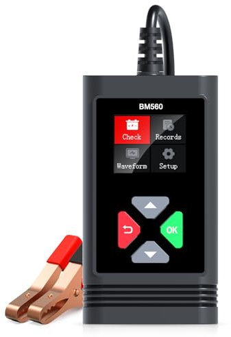 Car Battery Tester Professional 100-2000CCA Automotive Alternator Tester Digital Auto Battery Analyzer Charging Cranking System Tester for Car Truck Motorcycle ATV SUV Boat Yacht (2.4)