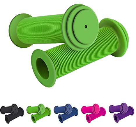 RosewineC Fahrrad-Lenkergriffe, weich, rutschfest, für Roller, Gummi, für Kinder, Jungen, Mädchen (grün)