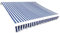 puraday Markisen Ersatzstoff 3,5x2,5 m Markisenbespannung Blau und Weiß Markiesenstoff Wasserdicht Polyester mit PU-Beschichtung
