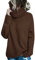 Runcati Pullover Damen Rollkragen Strickpullover Langarm Einfarbig Casual Loose Winter Warm Sweater,Braun,L