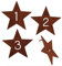 Deko Kind - Rostige Advent Zahlen zum Stecken - 6x6cm - Premium Edelrost Qualität - Rost Gartenstecker - Metallstern - Kerzendeko - Rost Deko - Adventdeko - Rostszahlen - Adventkranz