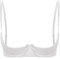 FEESHOW Women Sexy 1/4 Cup Bra Push Up Bralette Underwire Satin Bra Open Breast Brassiere Underwear White L