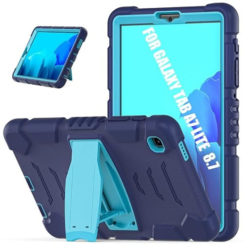 Funda para Samsung Galaxy Tab A7 Lite 8.7 2021 - Funda protectora resistente a prueba de golpes con soporte, color azul marino