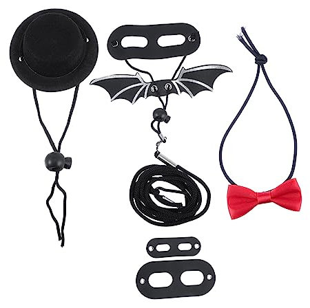 Angoily 1satz Lizard Leash Mit Hut Und Krawatte Verstellbares Outfit Für Eidechsen Und Kleine Reptilien Für Valentinstag Und Besondere Anlässe Bequemes Tragegefühl Verstellbar
